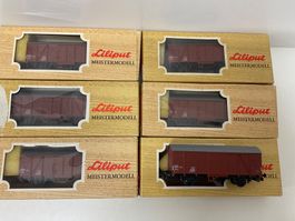 Liliput H0, 6Stk 235 50 Güterwagen, Top Zustand, Neuwertig