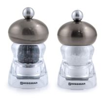 SWISSMAR Salz+Pfeffermühle Andrea GUNMET 10cm (Ref.6/7)