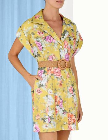 Zimmermann Floral Linen Dress