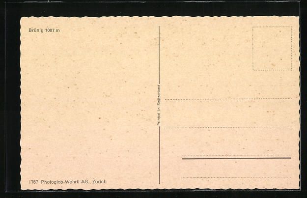 Cartoline postali: Brünig, Strassenpartie mit Bahnhalteste – Usato da Berlin venduto da bartko-reher 1