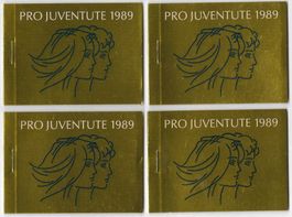 1989: Frankatur gültig 4 x Proju Markenheftchen **