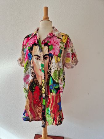 BLUSE TUNIKA KITSCH & POP EDITION L 40 UNIKAT NEU , TOP