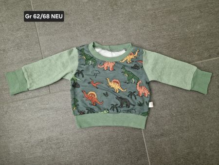Neuer Handmade Dinosaurier Pullover Gr 62/68