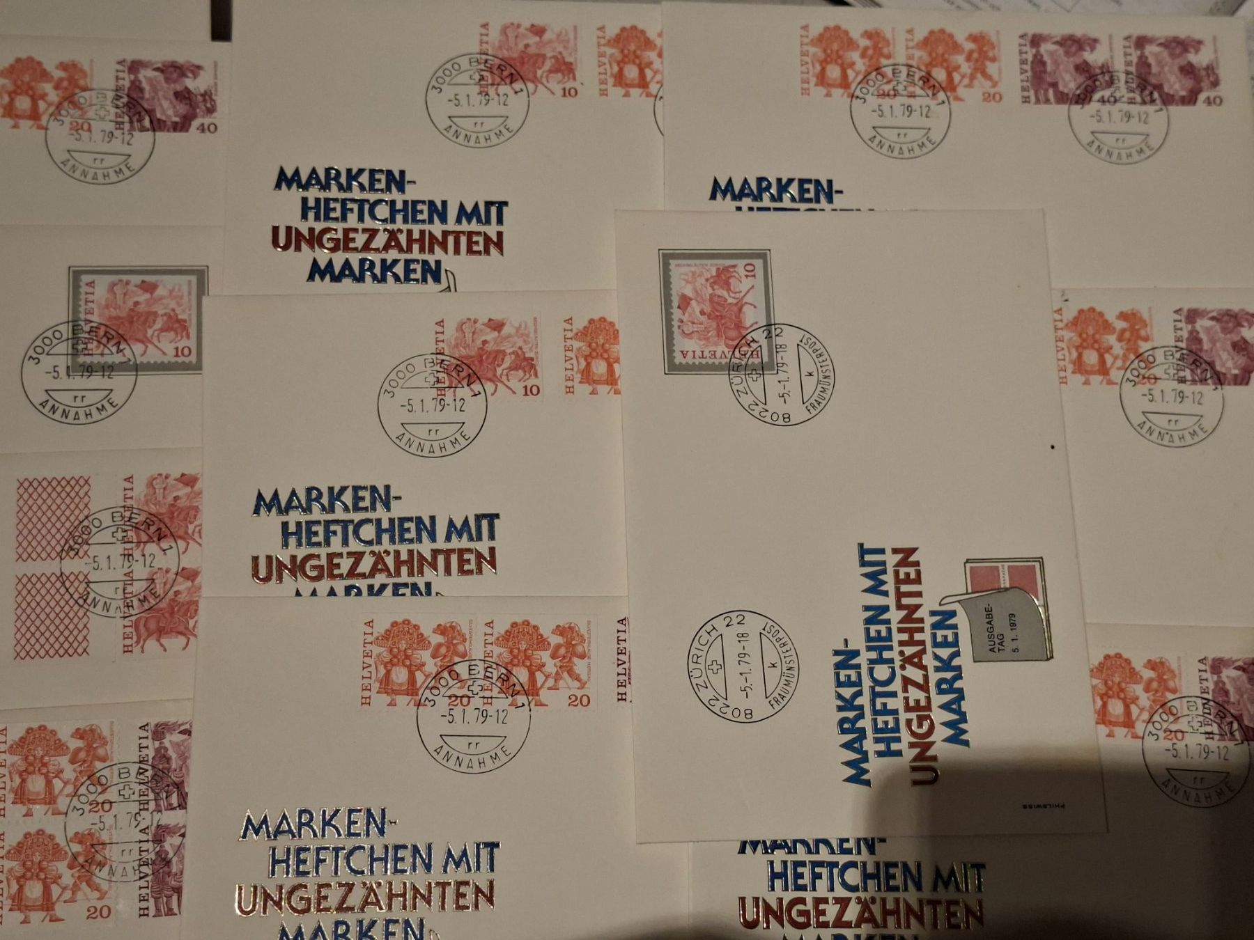 Tutti i francobolli: FDC / Markenheftchen ungezähnt / 5.1.1979 – Usato da Balgach venduto da SIMEON27 5