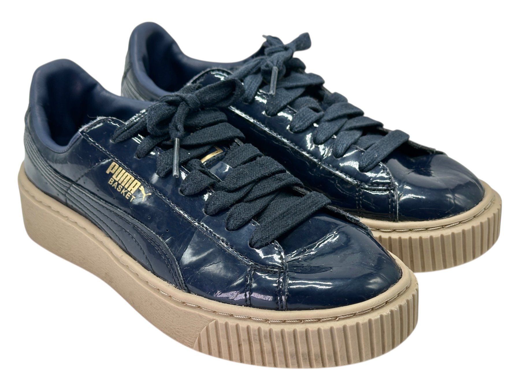 Puma Herrenschuhe: Puma Basket Platform vernis marine. Pointure 37 – Gebraucht aus Morges von Auct 2