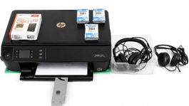 HP ENVY 4507 💥HDD 2TB + 2 Casques / Cartouches inclus