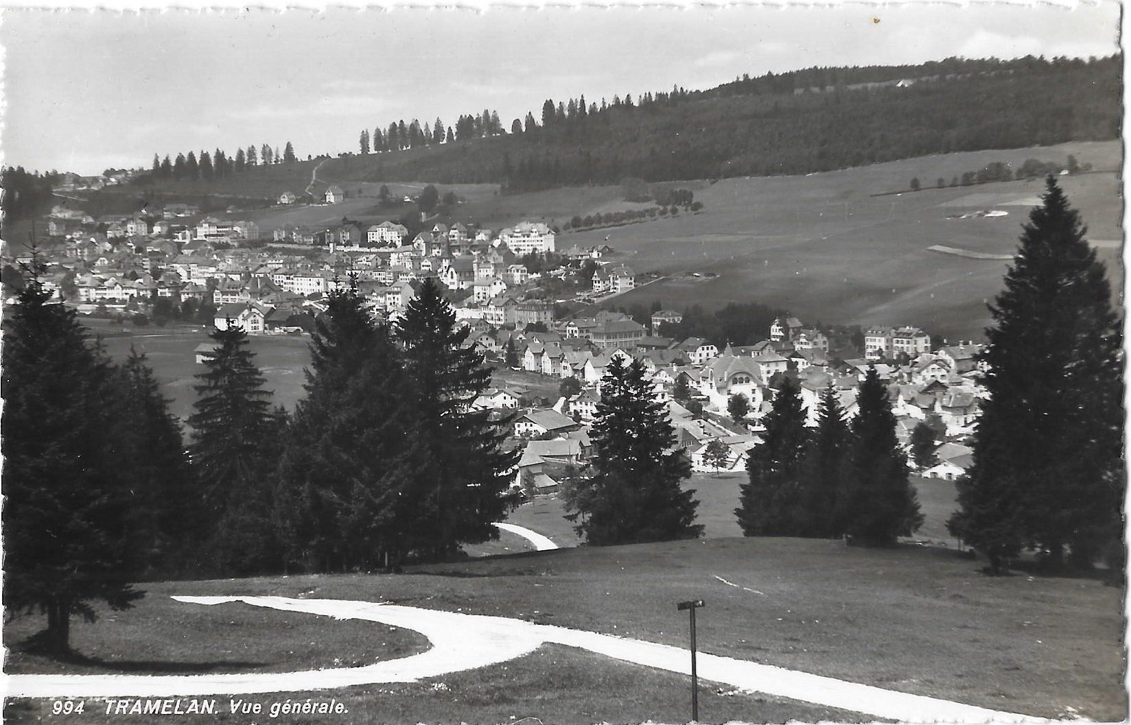Cartoline postali: Tramelan vue générale Feldpoststempel – Usato da Olten venduto da clotaldi