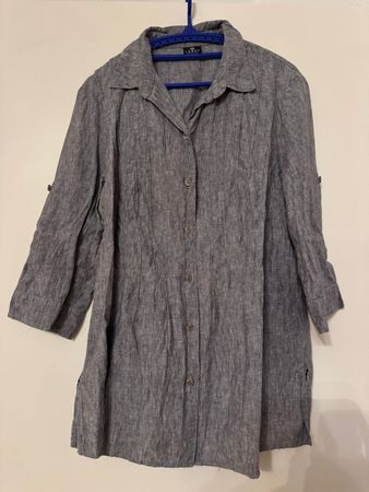 Leinenbluse grau