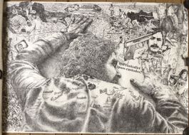 Gewalt-Debatte in der BRD: Lithographie - rar