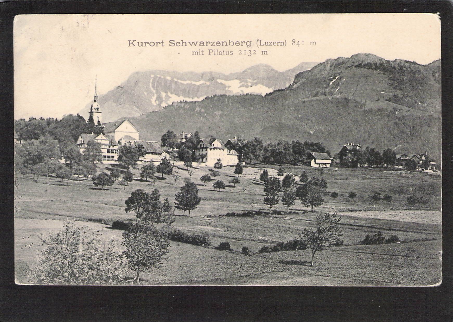 Cartoline postali: #Kurort Schwarzenberg Luzern , gel. 1908 – Usato da Reichenburg venduto da Pipo-67