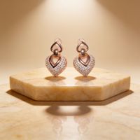Boucles d’oreilles cœur scintillant