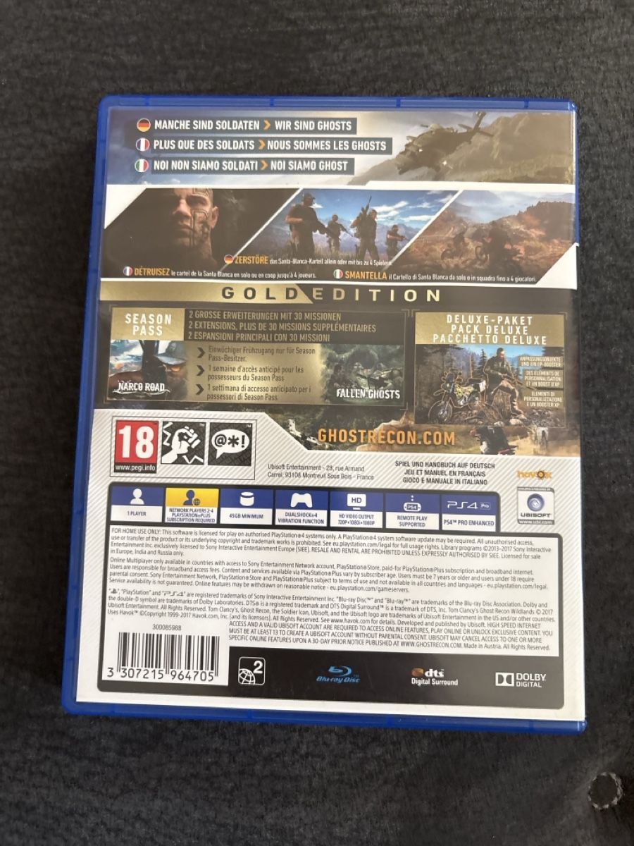 Sony Spiele: Jeu PS4 Tom Clancy's Ghost Recon Wildlands Gold Ed – Gebraucht aus Carouge GE von irma016 2