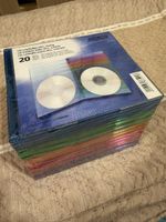 20 boîtiers doubles CD slim colorés Athena neufs