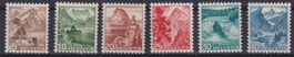 M36) Satz Landschaft 285-290 mit Gummi ohne Falz