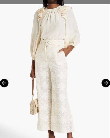 ZIMMERMANN Pantalon crème Taille 2