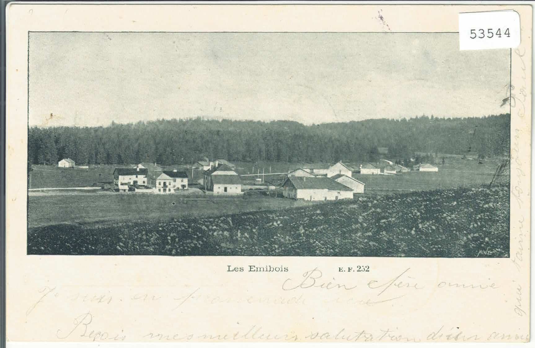 Cartoline postali: Les Emibois - Vue generale – Usato da Ettingen venduto da Kartenplanet