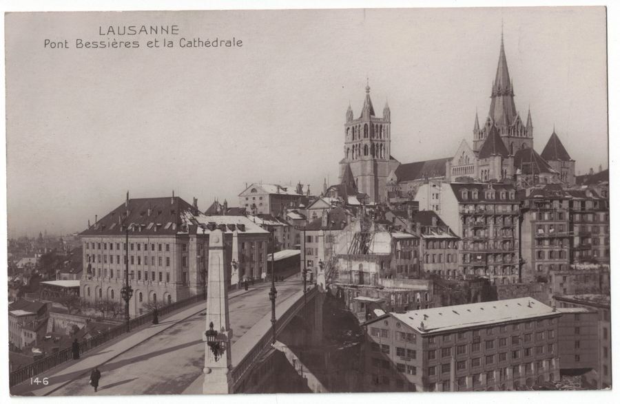 Ansichtskarten: Lausanne, Pont Bessières, circulée 1911 – Gebraucht aus Frauenfeld von POML