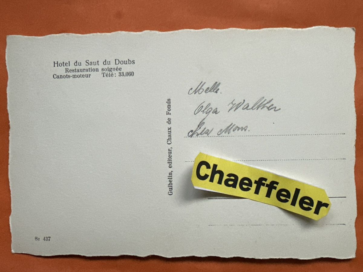 Cartoline postali: Hotel du Saut du Doubs, seltene Edition – Usato da Zürich venduto da Chaeffeler 1