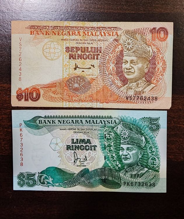 Set banconote Malaysia 5 e 10 Ringgit (Gebraucht) in für CHF 8 – mit ...