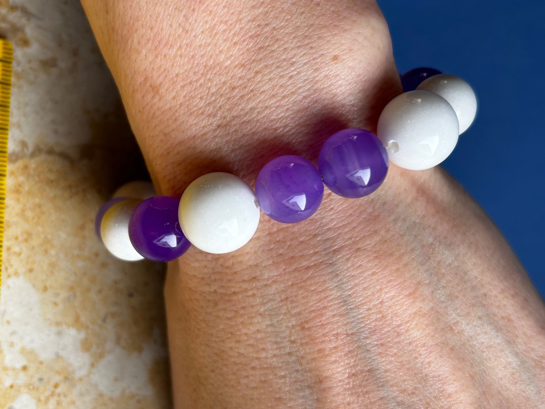 Armbänder & -reifen: Amethyst und Schneequarz -Armband 19cm – Gebraucht aus Laufen von Bellebellezza 6