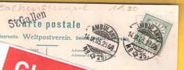 14.9.1905 rare St.Gallen/5-Bild/Balkenstempel St. Gallen