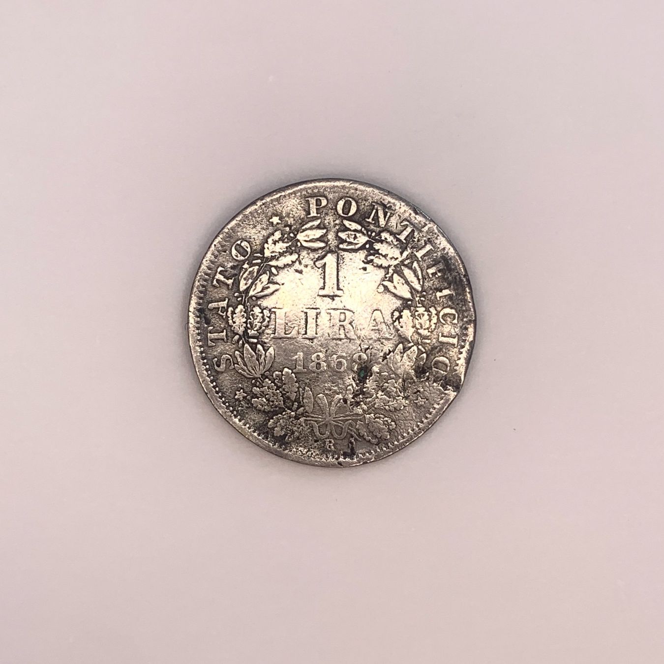 Tutti le monete: Vatican 1 lire 1868 Silver – Usato da Lausanne venduto da subermarket