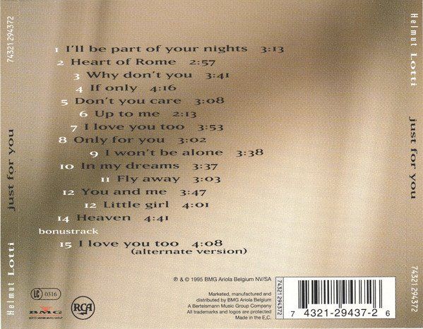 CD: 2CD's - Helmut Lotti [EMI & RCA] – Usato da Unterbäch venduto da hiliq 2