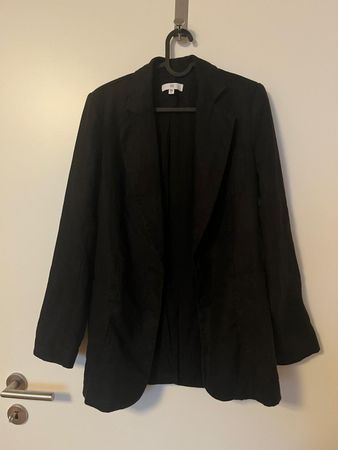 Schwarzer Leinenblazer, La Redoute, Gr. 36, Leinen Baumwolle