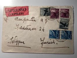 Expressbrief nach Zürich 28.10.1947 - REDUZIERTER PREIS !!!