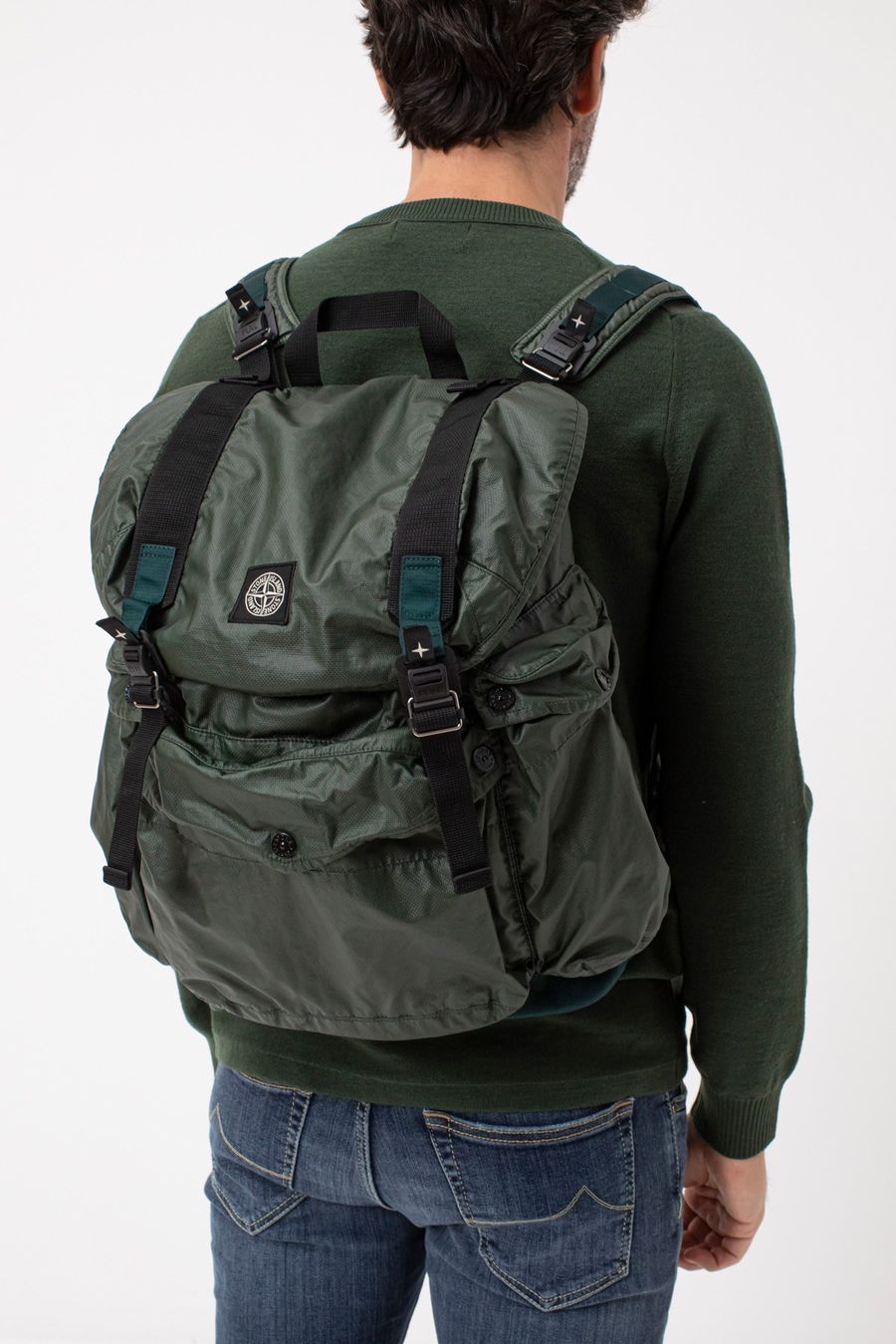 Zaini: Stone Island - Compass-patch drawstring backpack - military – Nuovo (secondo la descrizione) da Bern venduto da ron_l6jq 1