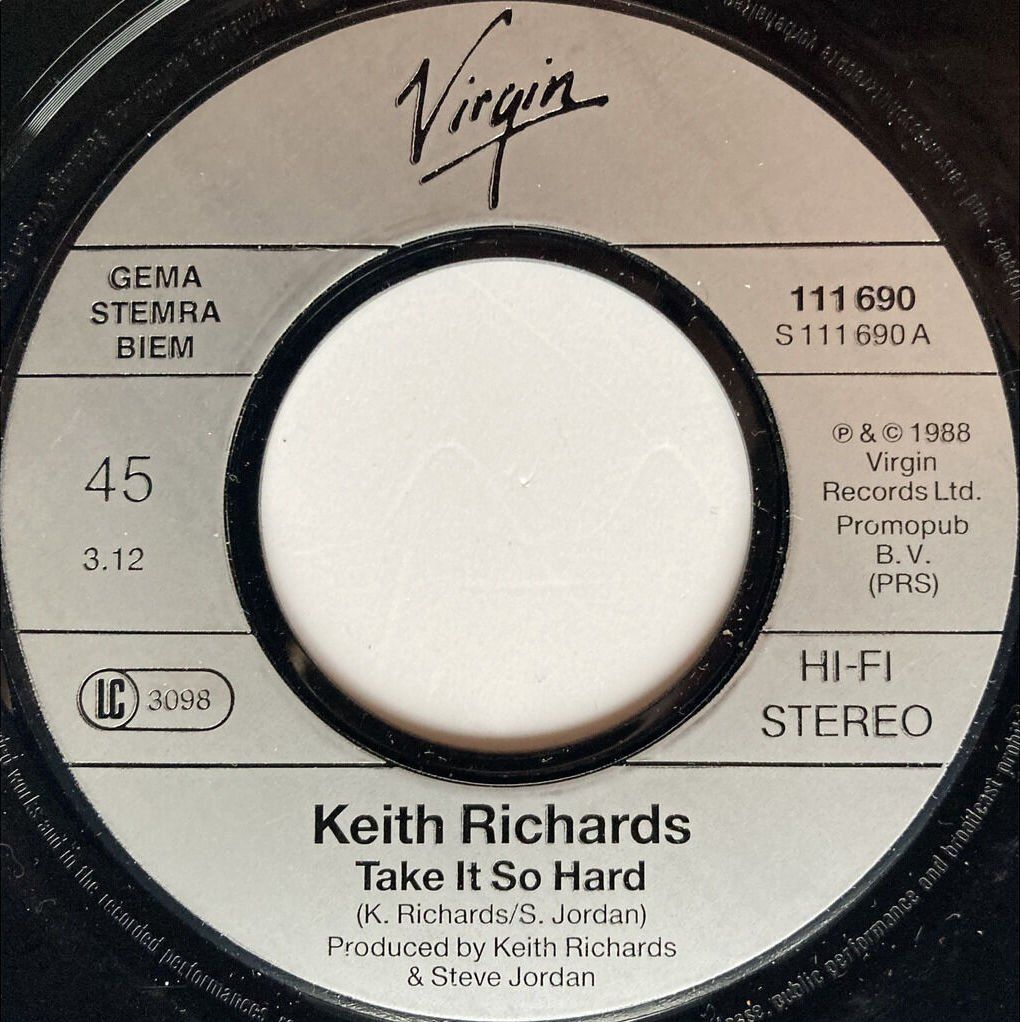Vinyles: ROLLING STONES / KEITH RICHARDS - TAKE IT SO HARD – D'occasion à Bottens par hotter-than-hell 2
