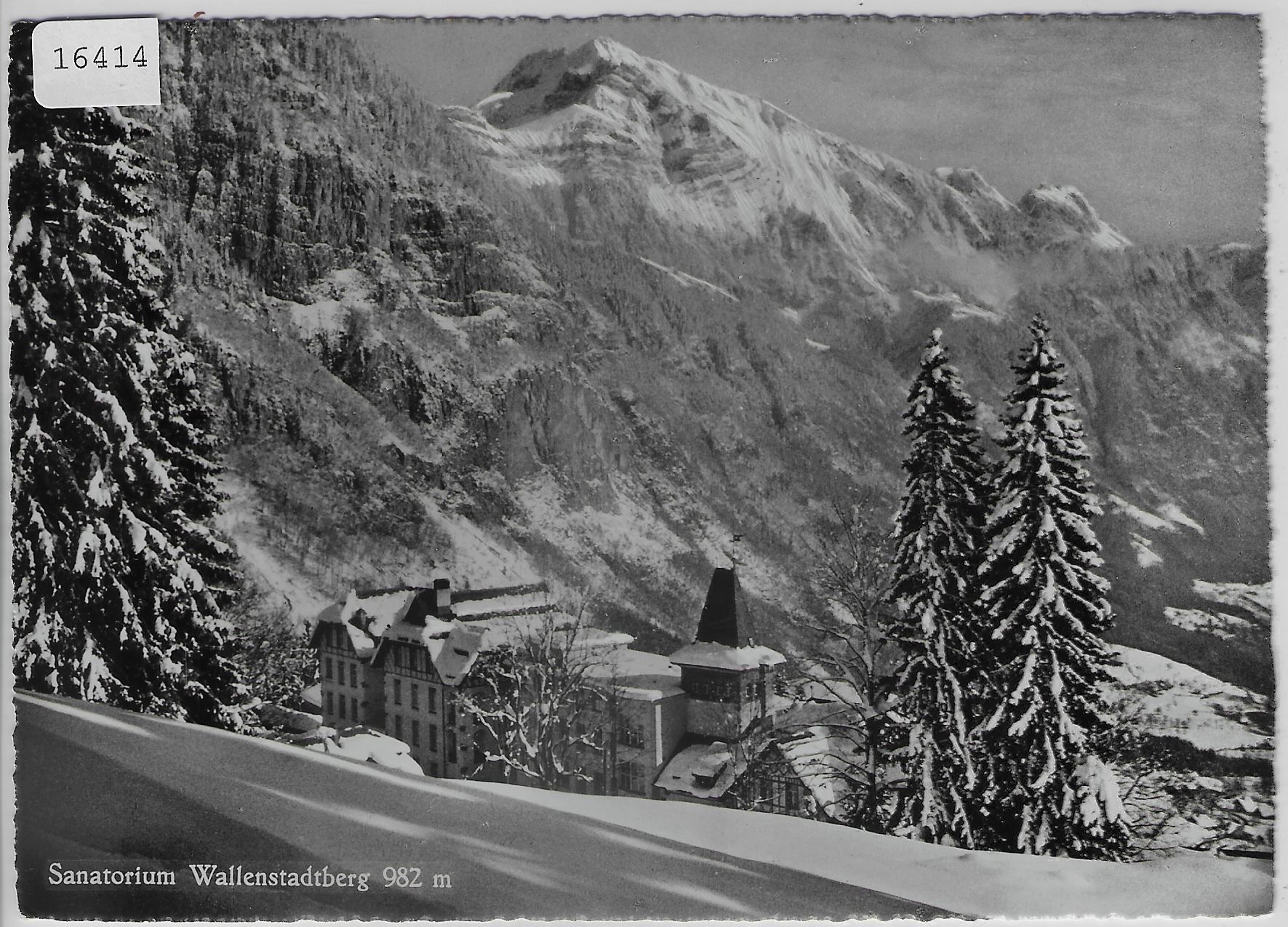 Cartoline postali: Sanatorium Wallenstadtberg im Winter – Antico da Ettingen venduto da Kartenplanet