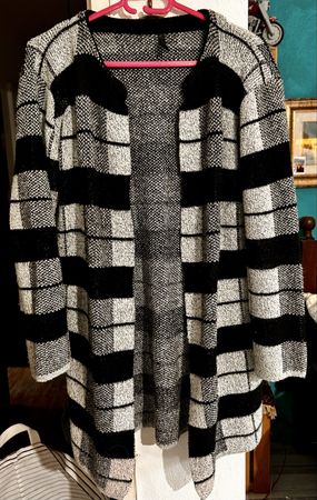 Cardigan donna bianco e nero
