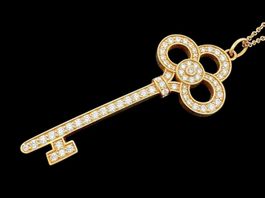 Tiffany & Co Keys Diamanten Anhänger mit Kette 18k *S1852