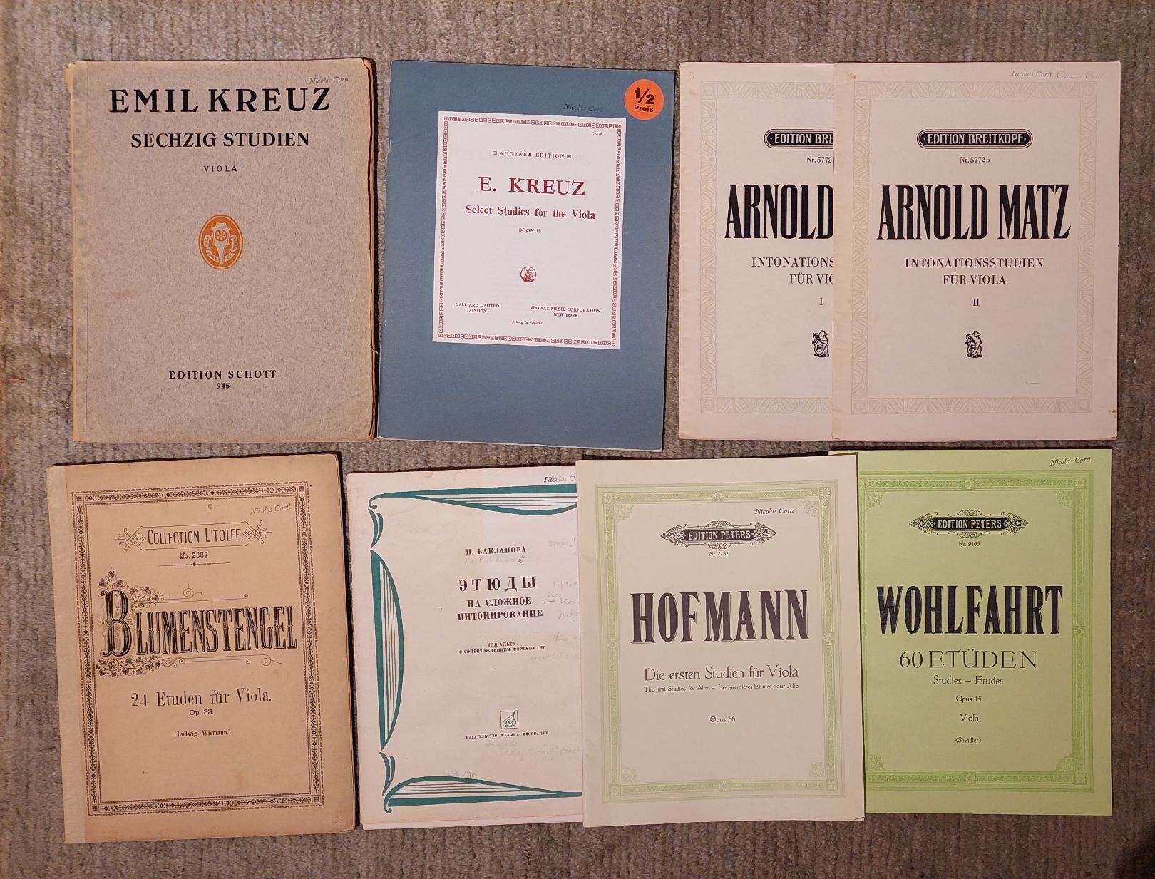 Libri: 8 Etüdenhefte für Viola – Usato da Zürich venduto da Cortin