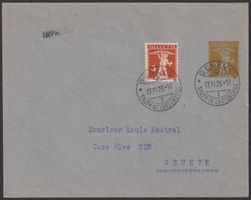 GENEVE 1926, Drucksache (Imprimes) mit Buntfrankatur Nr.137