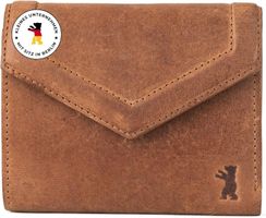 Vintage Leder Geldbörse Damen – RFID, 7 Fächer, Braun