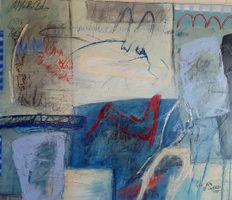 Original Kunstwerk, abstraktes Gemälde, moderne Kunst.