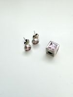 Ohrstecker Anhänger mit Stein 925 Silber 3er Set 💗