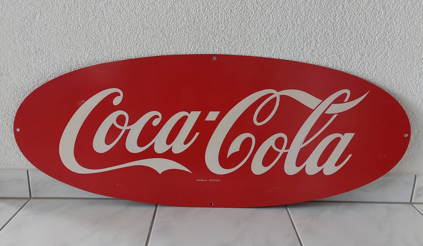 Coca-Cola Schilder: altes Blechschild Coca Cola 100 x 40 cm doppelseitig Plaque – Gebraucht aus Schenkon von Elbarto007 5