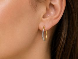 Paar Creolen Schmuck Geschenk Gold 375 Ohrschmuck Creole