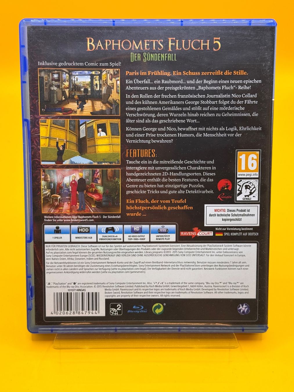 Sony Giochi: Baphomets Fluch 5: Der Sündenfall - PS4 Adventure Game! – Usato da Oberwil b. Zug venduto da silver2024 1