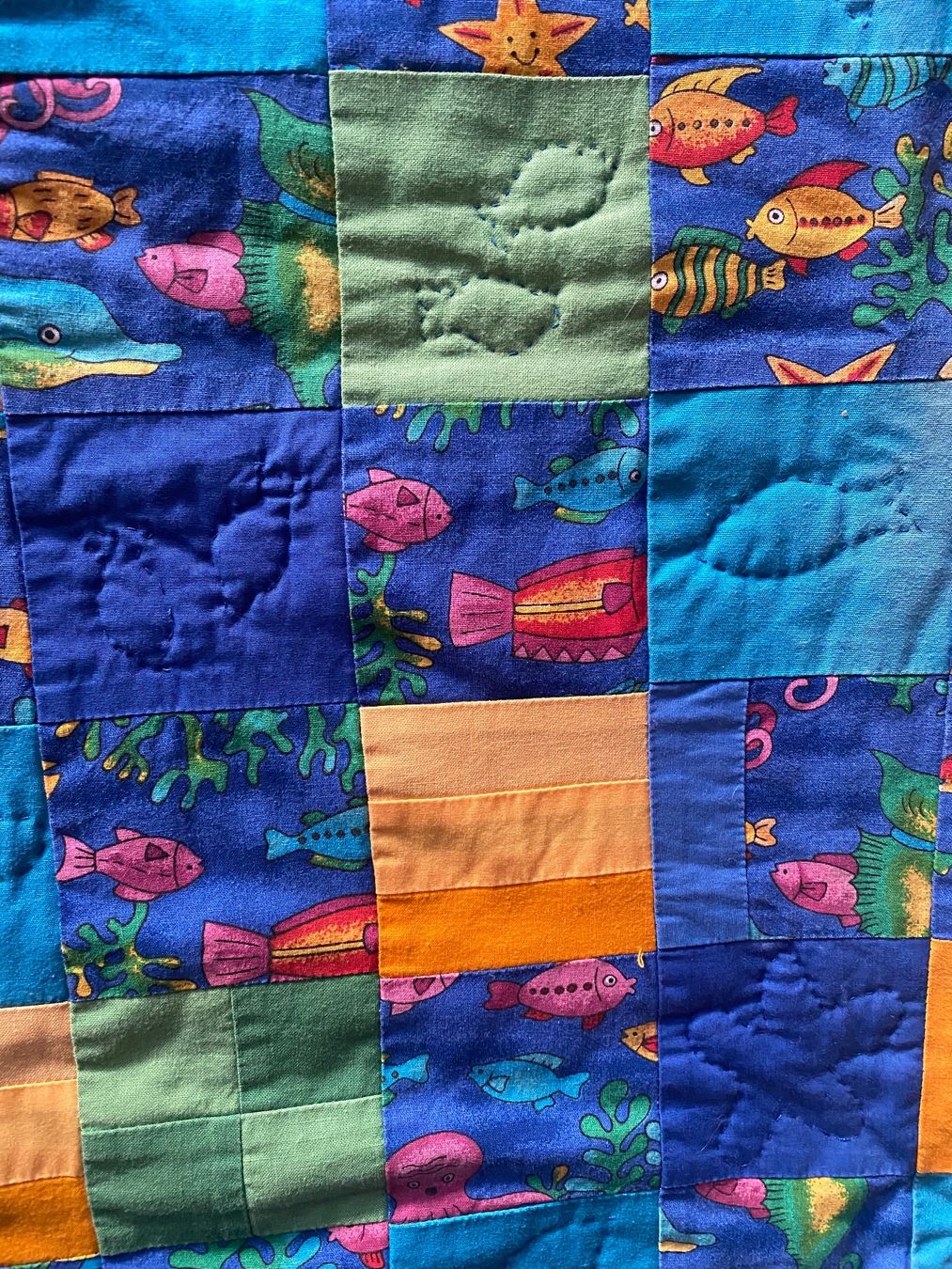 Coperte: Baby Krabbel-Patchworkdecke – Usato da Tafers venduto da Hinaya 1