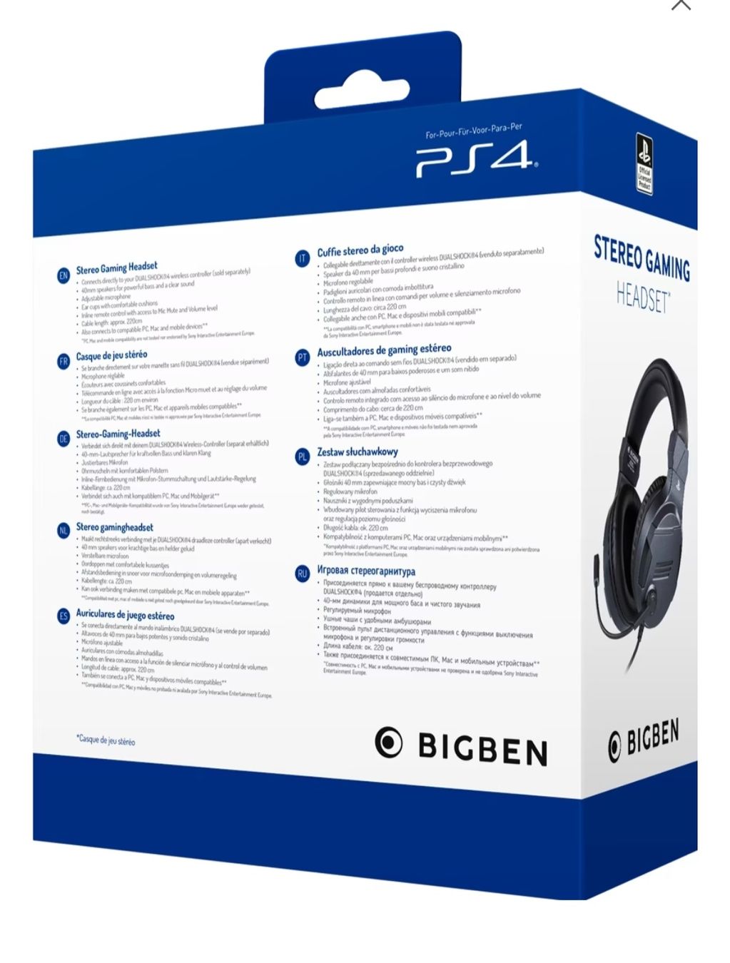 Cuffie: Bigben Stereo Gaming Headset / PS4, PS5 & PC Fabrikneu – Nuovo e nell'imballaggio originale da Schneisingen venduto da backstore24 1