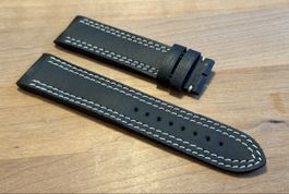Original NOS ETERNA 22mm Uhren Armband NEU schwarz matt