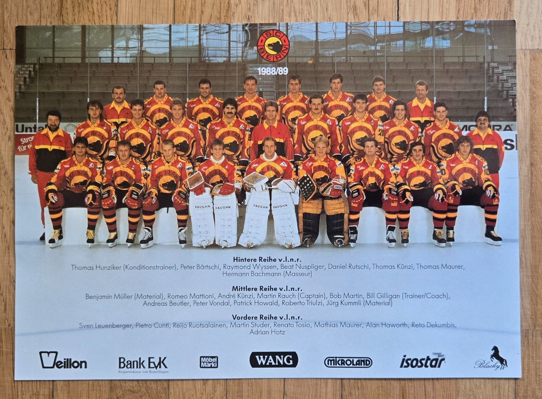 Cartoline postali: SCB Mannschaftskarte Saison 1988/89 A5 – Usato da Zürich venduto da Jpacker