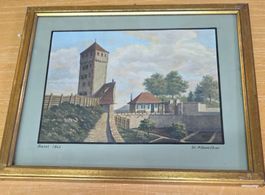 Historisches Bild St. Albanthor Basel 1862 gerahmter Druck