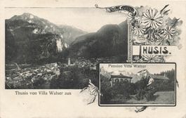 Thusis (GR) Panorama und Pension Villa Walser