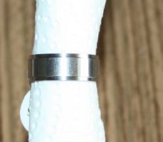 Fingerring Stahl silber Ø 17mm NEU (49)