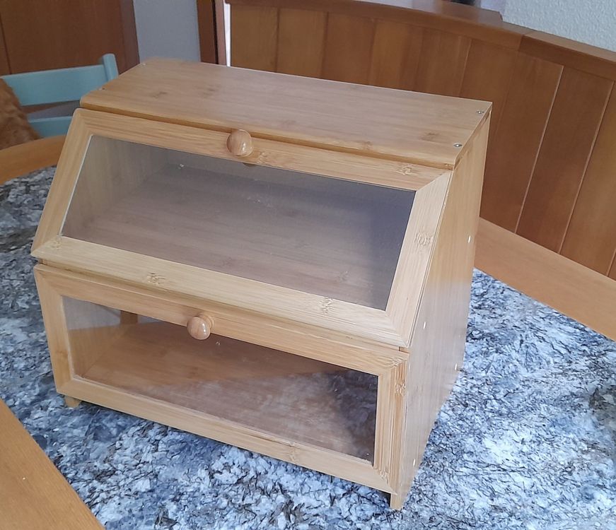 Metall-Brotbox Blau – Ca. 15 X 24 X 33 Cm, Mit Rutschfestem Boden, Brot- Und Gebäckaufbewahrung Für Die Küche